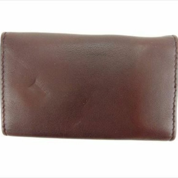 AUTH Prada Key case Key holder Logo Brown Silver leather Mens - Picture 6 of 8